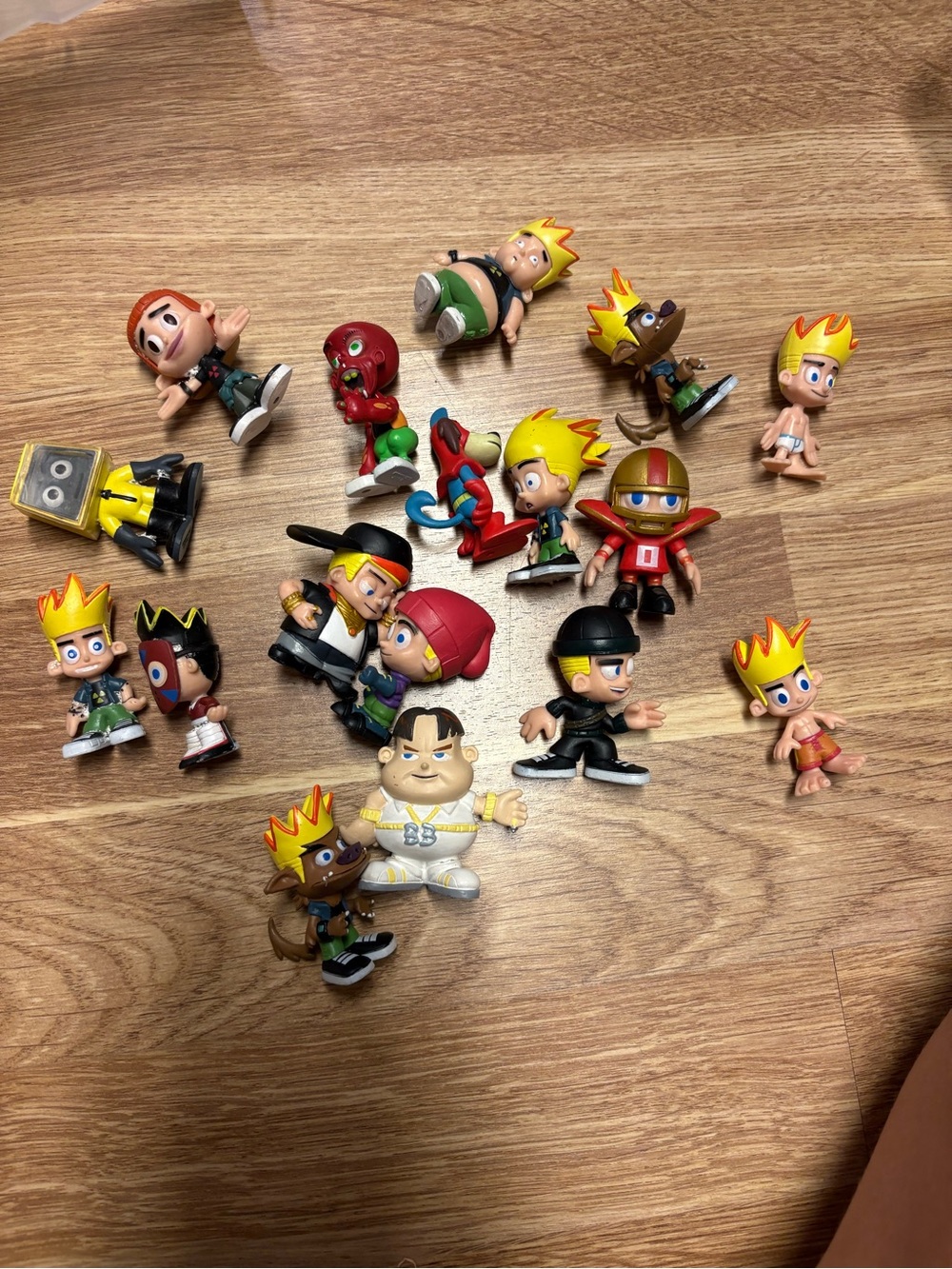 DHX Johnny Test Mini Figure Cartoon Network Lot Red Skin Monster Baby Wolf